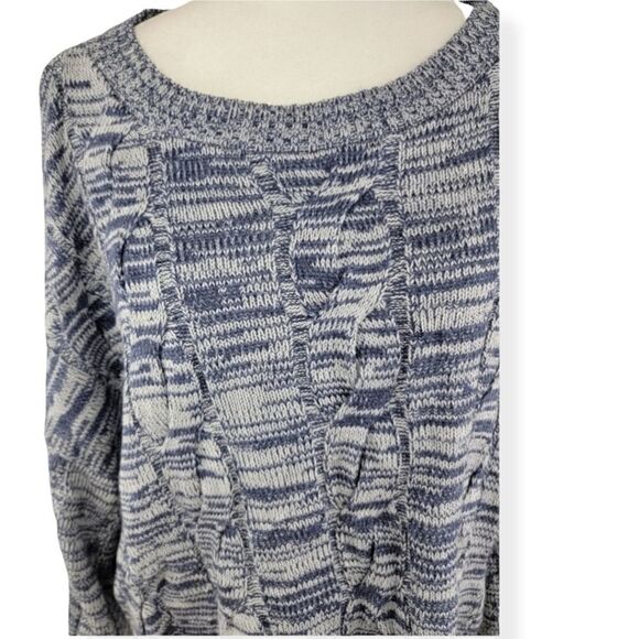 a.n.a Blue Multi knit crewneck sweater - Picture 3 of 5